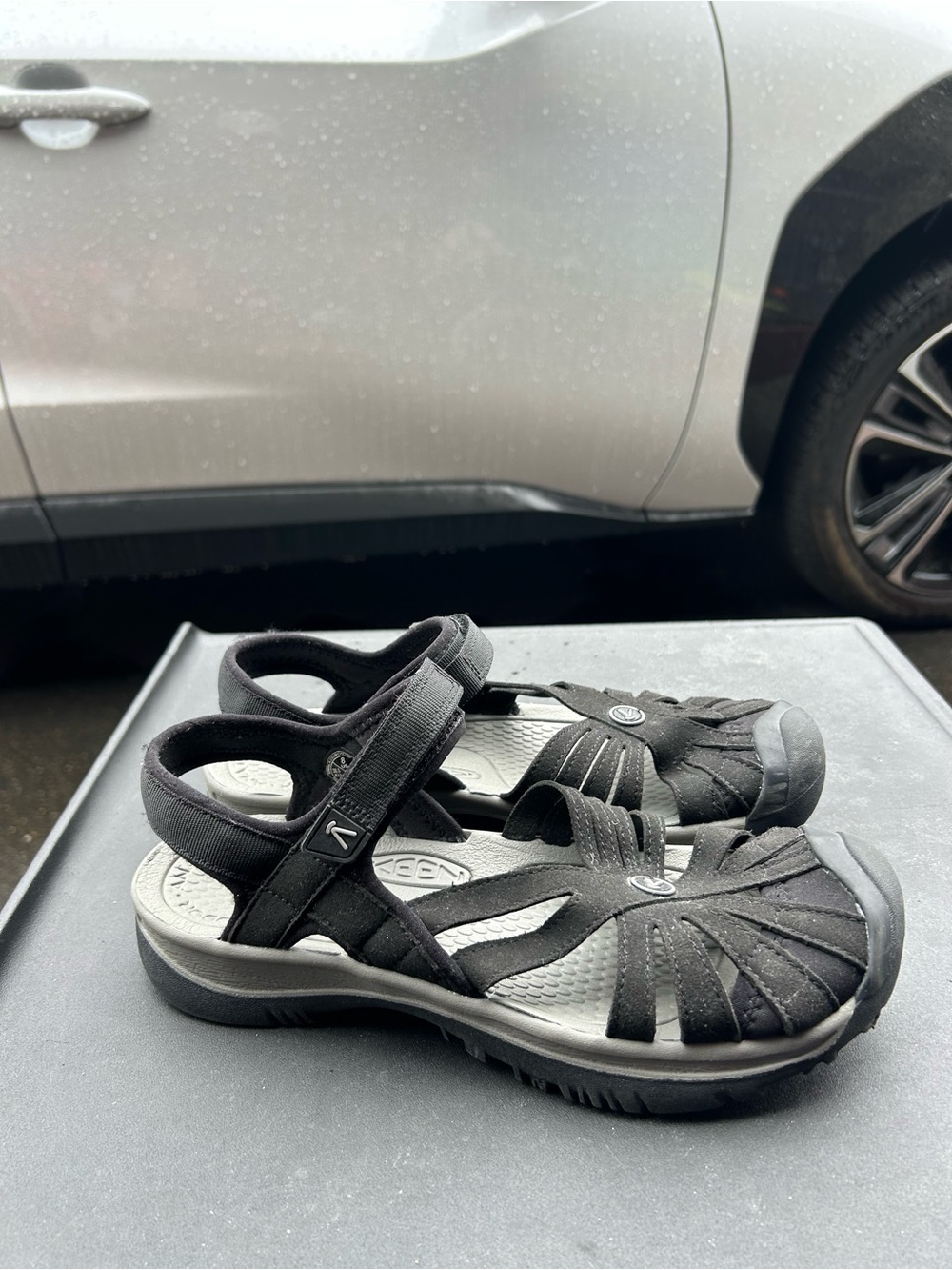 Keen Women’s Black Strappy Closed-Toe Sandals Size 8